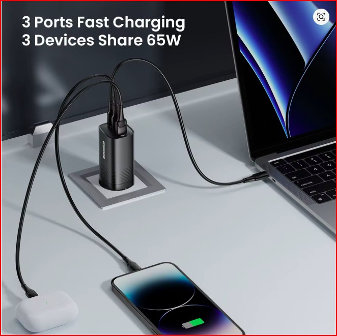 ASOMETECH GaN USB Type C Fast Charger 65W, 45W with Power Delivery, PPS PD QC4.0 Quick Charger for Macbook, Laptop, Tablet, iPhone, Android - Image 4