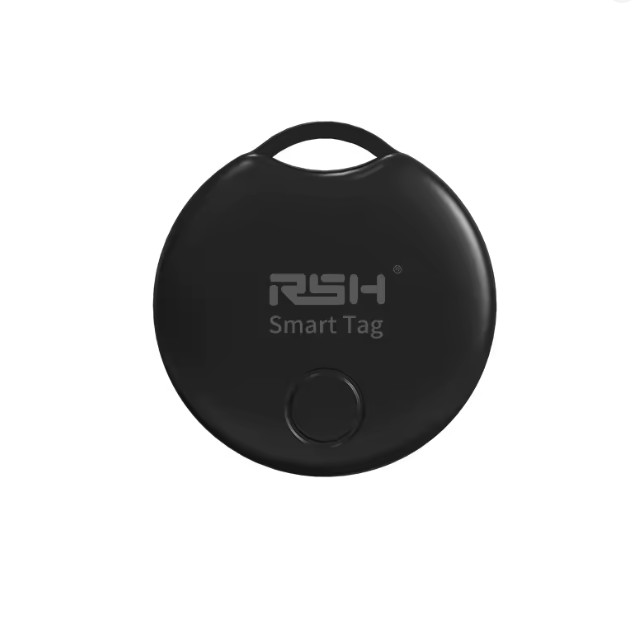 RSH Smart Tag Bluetooth Item Finder – Wireless Anti-Lost GPS Tracker for Keys, Wallets, and Luggage (Black)